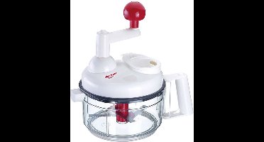 Westmark Handmatige 9-in-1-keukenmachine, incl. 11 accessoires, roestvrij staal/kunststof, Multi-Kulti, wit/doorzichtig/rood, 97142260