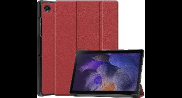 Hoes geschikt voor Samsung Galaxy Tab A8 – Samsung tab A8 (2021 / 2022) Trifold tablet hoes - wijn rood