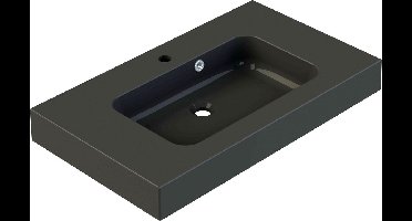 Allibert Roke Wastafel 80cm Zwart Mat