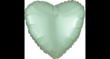 Amscan Folieballon Pastel Heart 40 Cm Mintgroen