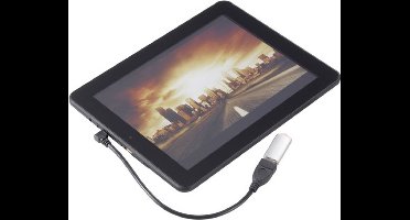 Renkforce USB-kabel USB 2.0 USB-micro-B stekker, USB-A bus 10.00 cm Zwart Met OTG-functie, Vergulde steekcontacten