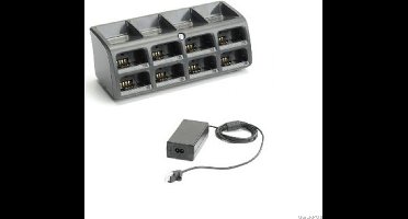 Ladestation, 8-Fach Ladestation 8-Fach, lädt standard und erweiterte Akkus, inkl. Netzteil. Passendes Netzkabel (kabeurosw) bitte unbedingt mitbestellen, passend für Zebra RS507 (SAC5070-801CR)