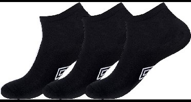 Umbro sneakersokken – enkelsokken – 3 paar – maat 35-40 – zwart – sokken dames en heren – unisex - Cadeau