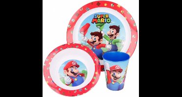 Nintendo Serviesset Super Mario Junior Rood/wit 3-delig
