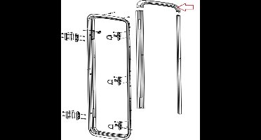 Dometic CaraD-R Deur Boven Binnenkader