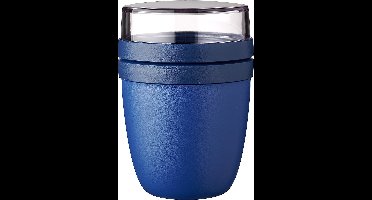Mepal Lunchpot - 500 + 200 ml - Yoghurt en Muesli beker to go - Geschikt voor vriezer, magnetron en vaatwasser - Ellipse - Vivid blue