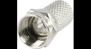 F-Connector 7.0 mm Male Metaal Zilver