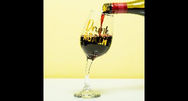 Out Of The Blue Drunk Again Scheef Wijnglas