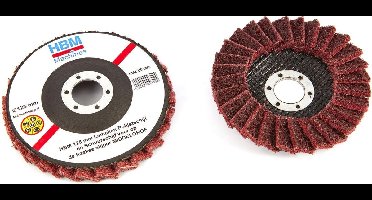 HBM 125 mm Lamellen Polijst en Schuurschijf MIDDELGROF