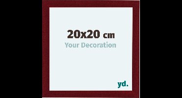 Your Decoration - Fotolijst 20x20 cm - MDF - Wijnrood Geveegd - Como