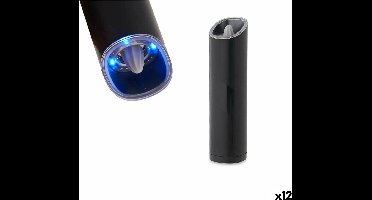 Elektrische Grinder LED Licht Keramisch Zwart Staal ABS AS (5,2 x 20,3 x 5,2 cm)