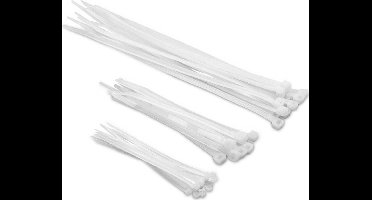 Witte tyraps kabelbinders 4.8x190mm 100 stuks