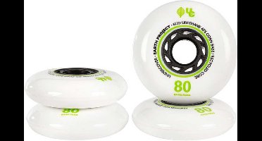 Undercover Wheels Earth 88a Schaatswielen 4 Eenheden Wit 80 mm