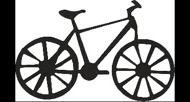 Label, fiets, afm 77x48 mm, zwart, 10 stuk/ 1 doos