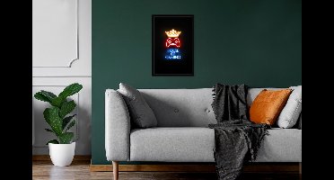 Game Poster - Gaming quotes - Neon - House of gaming - Kroon - Tekst - 20x30 cm