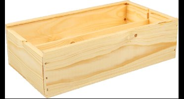 Wijnkist | hout | 2 flessen | excl. Deksel | 340x176x85mm | 5 stuks