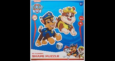 Paw Patrol vorm spelpuzzel - Blauw/Geel - 6 stukjes - Legpuzzel shape puzzle