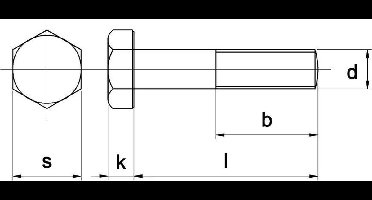 Zeskantbout M10x40mm RVS A4 - 100 stuks
