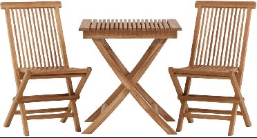 Ghana tuinmeubelset tafel 70x70cm, 2 stoelen Kenya, naturel,naturel.