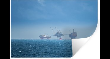 Muurstickers - Sticker Folie - Noordzee - Schotland - Mist - 30x20 cm - Plakfolie - Muurstickers Kinderkamer - Zelfklevend Behang - Zelfklevend behangpapier - Stickerfolie