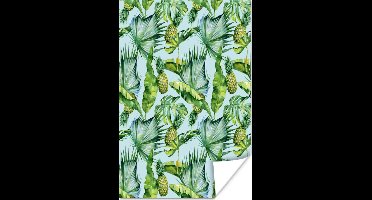 Poster Bladeren - Ananas - Vintage - 20x30 cm