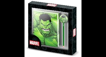 Marvel Hulk Dagboek + Pen – Giftset voor Kids – Superhelden Design - Marvel Hulk - Diary with Pen - Gift Set - Geschenkset - Dagboek met pen