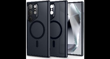 ESR Classic Hybrid HaloLock Hoesje Geschikt voor Samsung Galaxy S24 Ultra | Compatibel met MagSafe en HaloLock | Back Cover met Magneet | Frosted Zwart