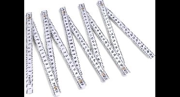 HBM 2 Meter ABS Kunststof Duimstok