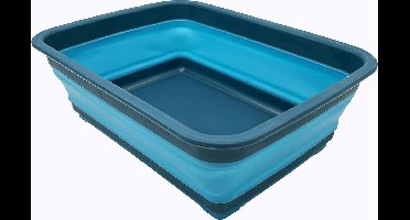 8 l inklapbare kuip opvouwbare afwasbak draagbare wastafel ruimtebesparende kunststof wasbak (universeel blauw/zeegrijsblauw, 1)