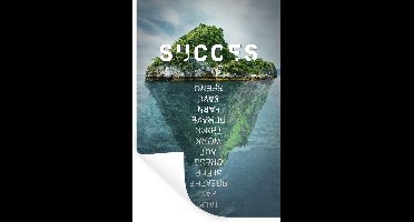 Muurstickers - Sticker Folie - Berg - Quote - Succes - 20x30 cm - Plakfolie - Muurstickers Kinderkamer - Zelfklevend Behang - Zelfklevend behangpapier - Stickerfolie
