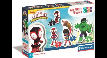 Clementoni - My First Puzzles - Spidey - 4 Puzzels Voor Kinderen - 3, 6, 9. en 12 stukjes - Vanaf 2 jaar