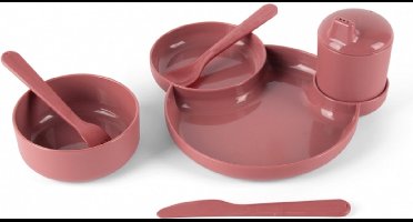 Dantoy TINY Dinnertime Servies Geschenkset (Rood/7-delig)