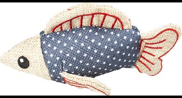 Duvoplus - Speelgoed Voor Dieren - Kat - Retro Blauwe Haai 15x7,5x4,5cm Blauw - 1st