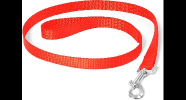 Duvoplus - Kledingaccessoire Voor Dieren - Hond - Nylon Leiband L-xl - 100cm/25mm Rood - 1st