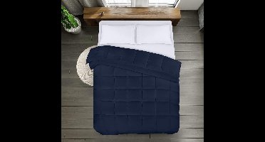 Utopia dekbed 220x240 cm - Dekbed - Gewatteerd - lichtgewicht - Polyester vulling - Marineblauw