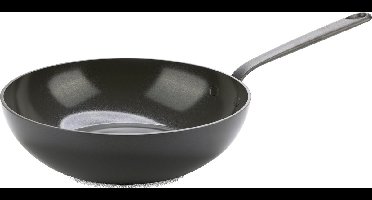 GreenPan Craft Aluminium Wokpan zonder deksel Ø28cm – 3.6L - PFAS-vrij – Zwart – Inductie- en Vaatwassergeschikt – Ovenbestendig tot 220° - Gehard Aluminium – RVS Handgrepen – Groter bakoppervlak