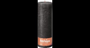 4 stuks Bolsius antraciet rustiek stompkaarsen 300/100 (200 uur) Eco Shine Stormy Grey