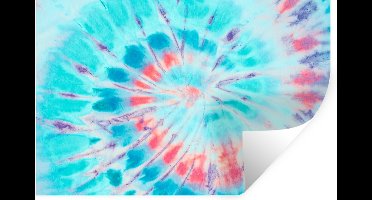 Muurstickers - Sticker Folie - Zomer - Tie dye - Oranje - 30x20 cm - Plakfolie - Muurstickers Kinderkamer - Zelfklevend Behang - Zelfklevend behangpapier - Stickerfolie