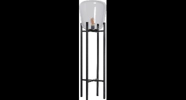 Expo Trading Benn staande lamp | 126 cm hoog | Ø36 cm | rook glas