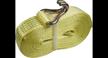 Hofftech Spanband - Losse band met haak - 8.5 meter - 5 ton capaciteit - Geel