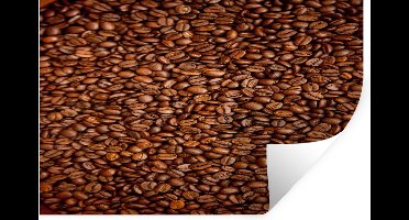 Muurstickers - Sticker Folie - Grote hoeveelheid koffiebonen - 30x20 cm - Plakfolie - Muurstickers Kinderkamer - Zelfklevend Behang - Zelfklevend behangpapier - Stickerfolie