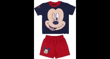 Mickey Mouse Shortama - Maat 104 - Pyjama met korte broek en T-shirt - 100% Katoen