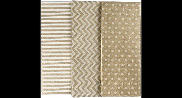 Creotime Tissuepapier Met Print 50 X 70 Cm Goud 6 Stuks