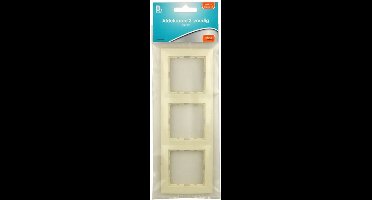 Berker S.1 - Drievoudige afdekraam inbouw (Crème)