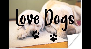 Poster Quotes - Hond - Spreuken - Love dogs - 30x20 cm