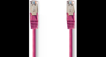 Nedis CAT5e Netwerkkabel - SF/UTP - RJ45 Male - RJ45 Male - 3.00 m - Rond - PVC - Roze - Polybag