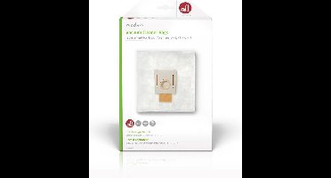 Nedis Stofzuigerzak - 4 Stuks - Synthetisch - Meest verkocht voor: Bosch / Siemens - Wit