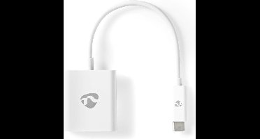 Nedis USB-C Adapter - USB 3.2 Gen 1 - USB-C Male - HDMI Output - 4K@30Hz - 0.20 m - Rond - Vernikkeld - PVC - Wit - Envelop