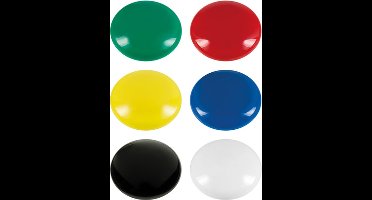 Westcott magneten - formaat 25x11,8mm - assorti kleuren - 6 stuks - AC-E10815