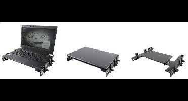 Brodit verstelbare stalen laptop & tablet houder met rugsteun